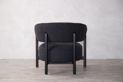 belfry boucle side chair black back view